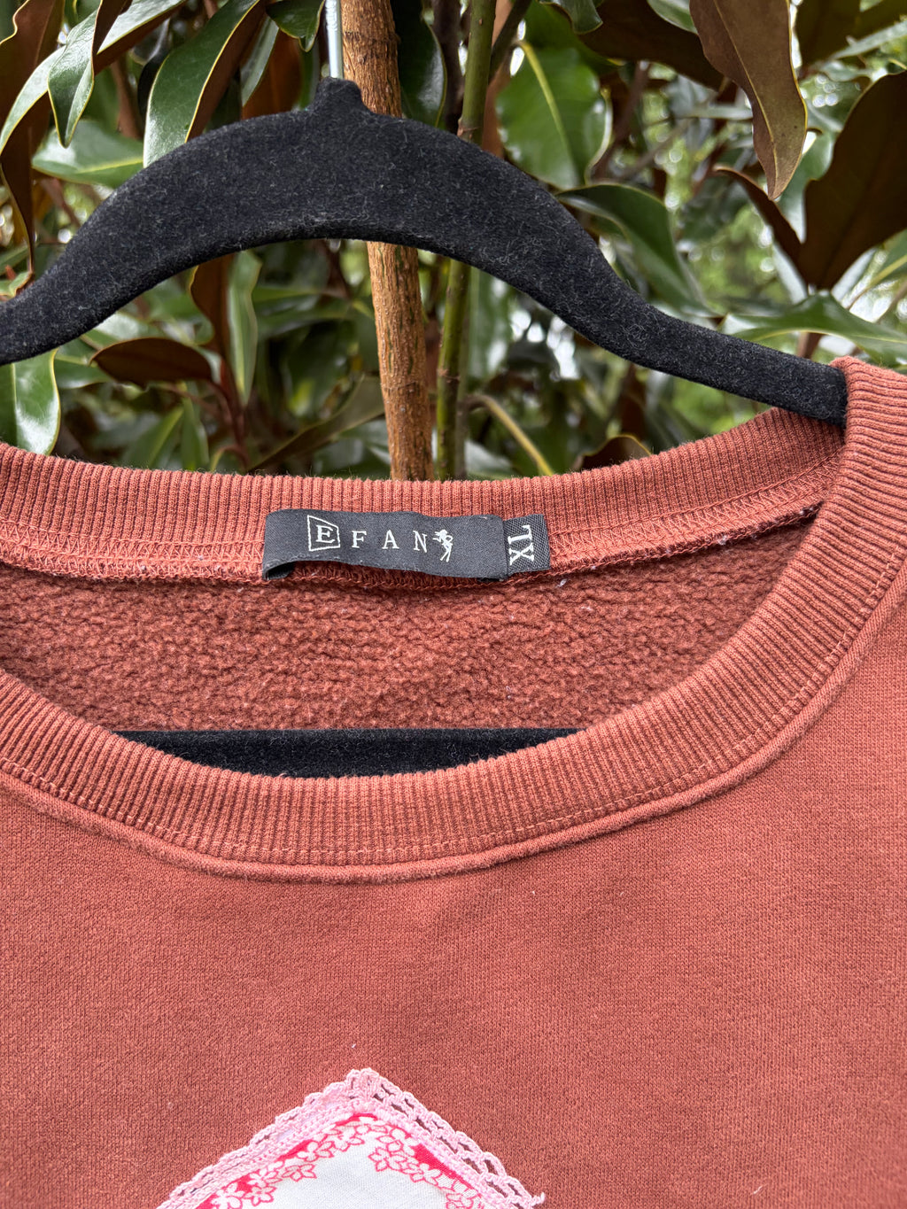 Vintage Wildflower Hankie Upcycled Sweatshirt