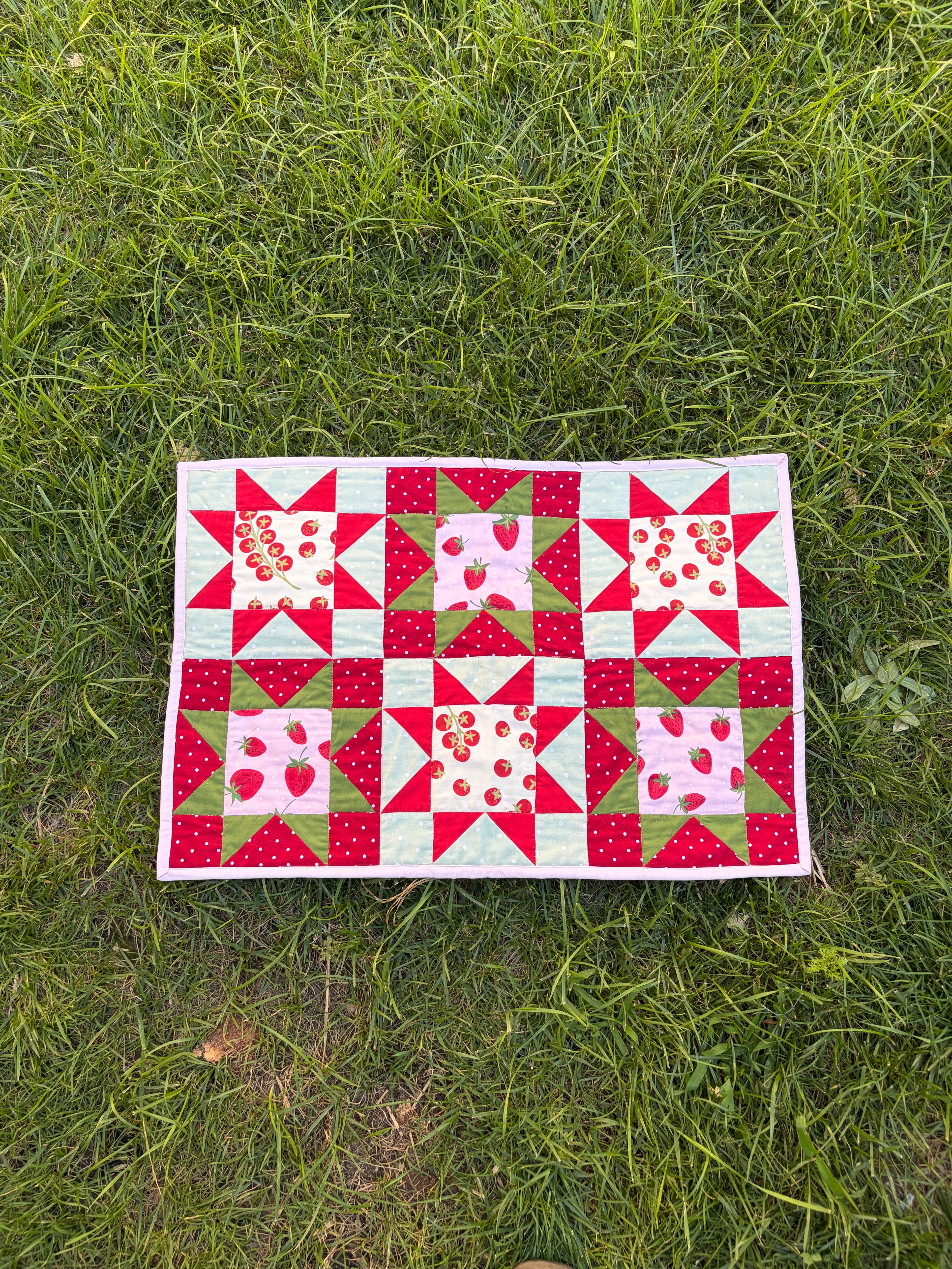 Handmade Strawberry Patchwork Wall Hanging 🍓