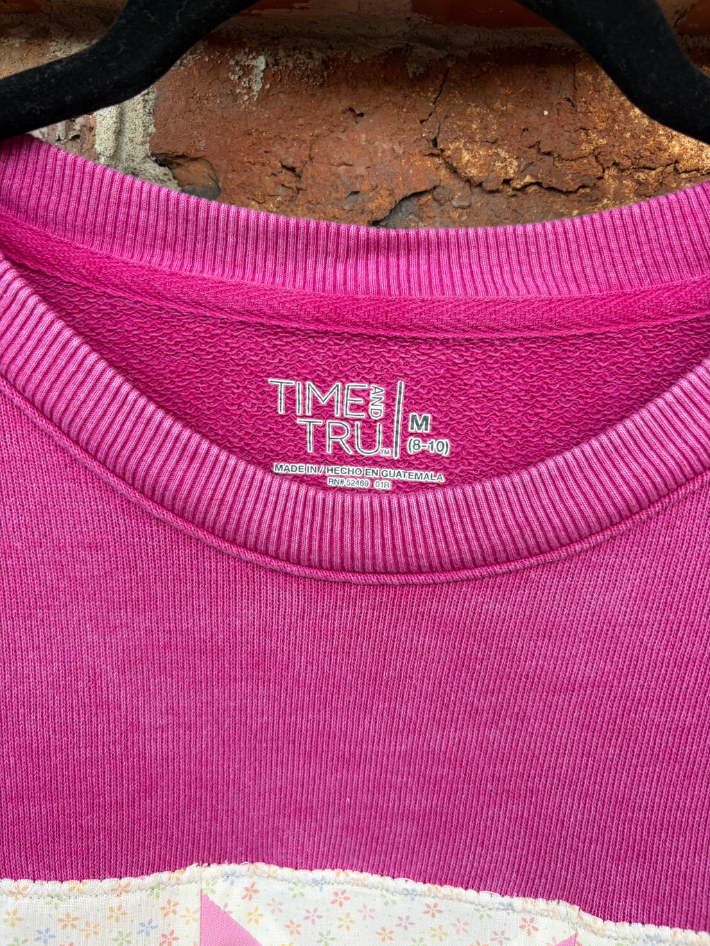 Pink Garden Party Quilt Block Sweatshirt