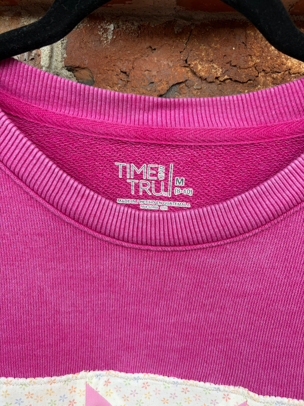 Pink Garden Party Quilt Block Sweatshirt