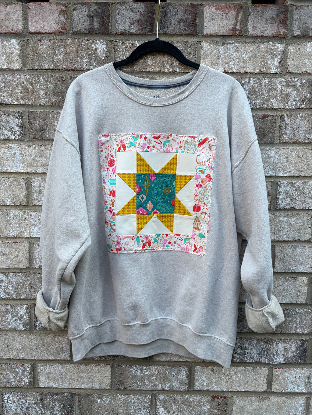 Tan Christmas Star Sweatshirt