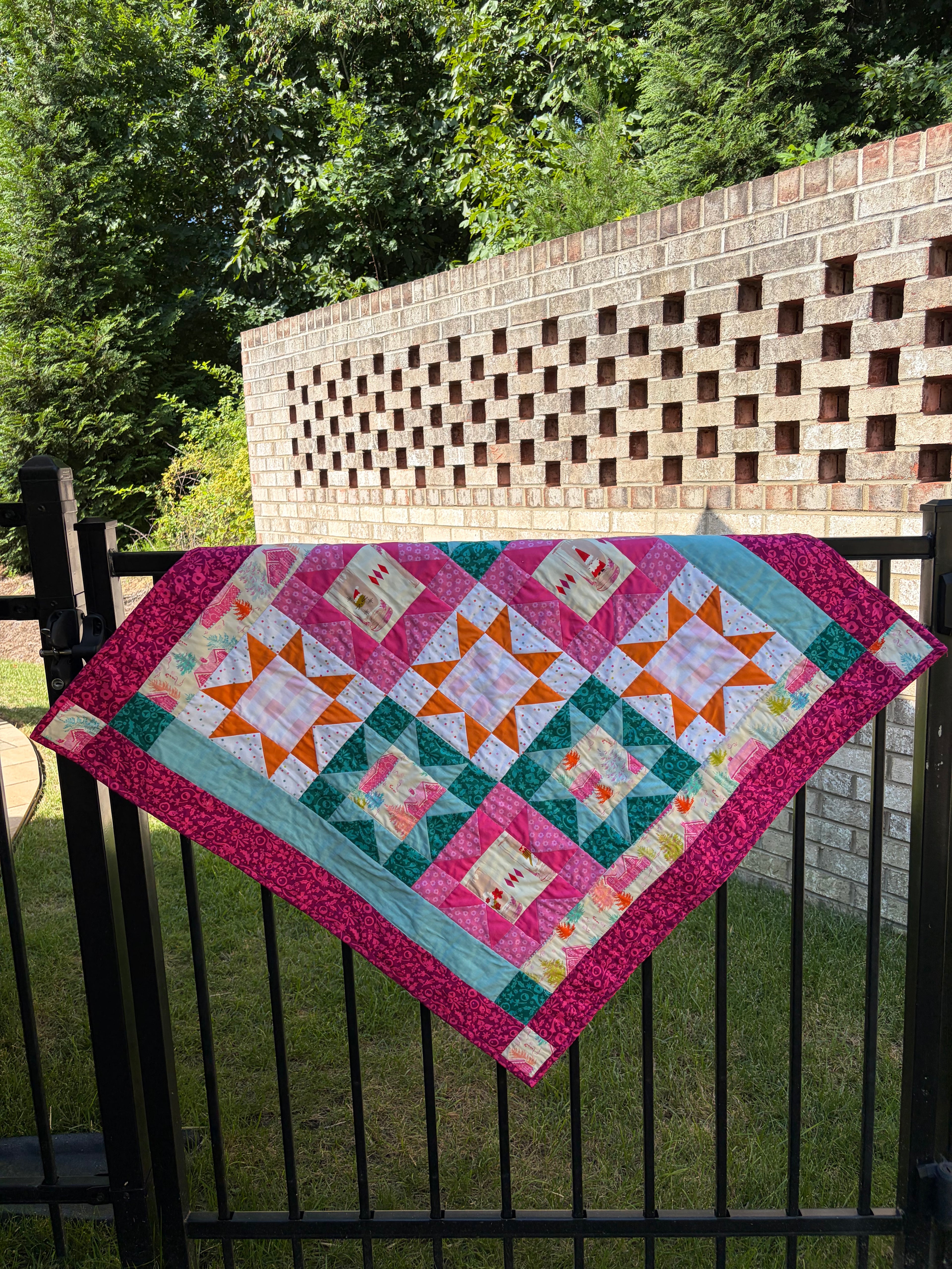 Colorful Baby Christmas Quilt