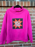 Pink Star Quilt Block Sweatshirt
