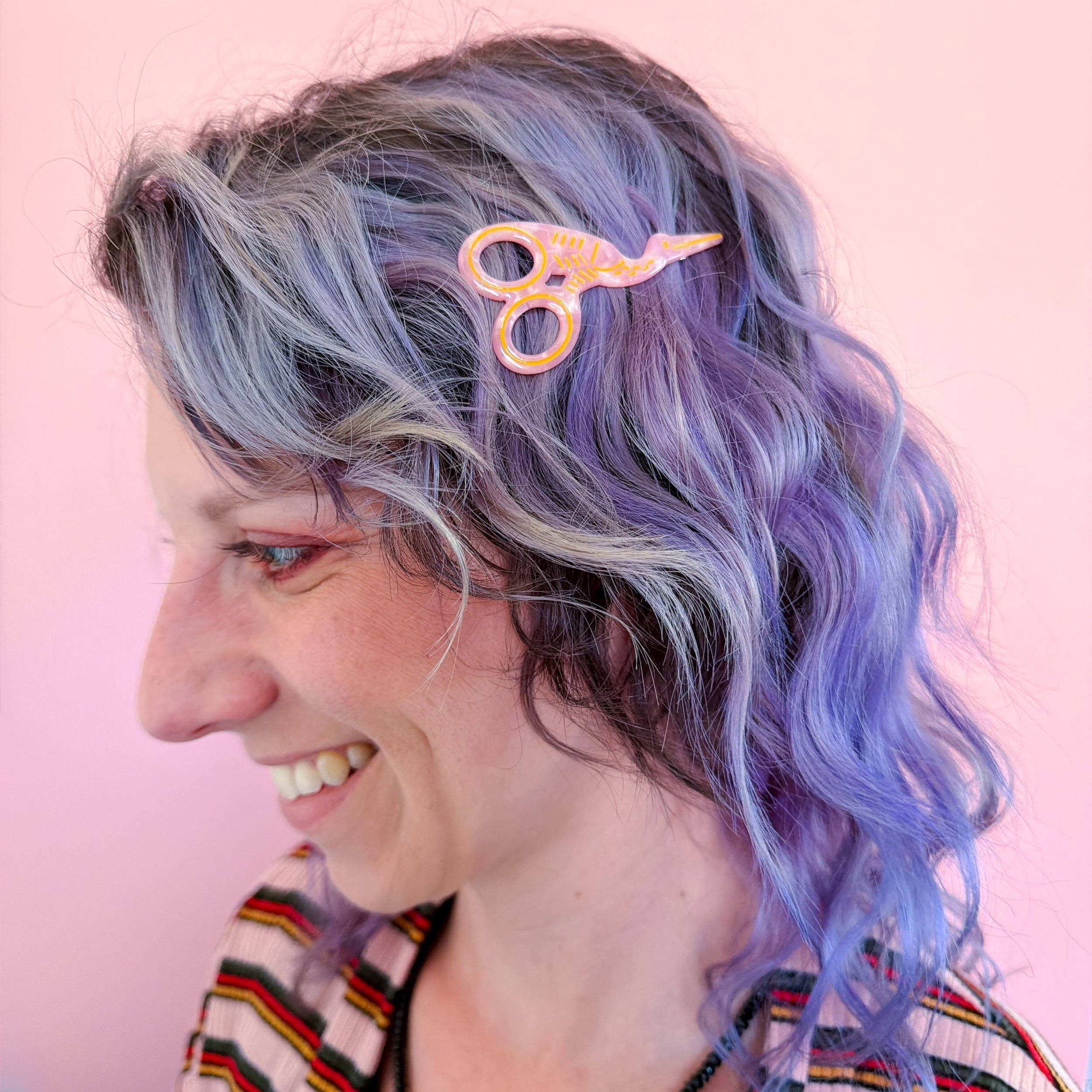 Stork Scissors Hair Clip: Sarah's Signature Pink Edition
