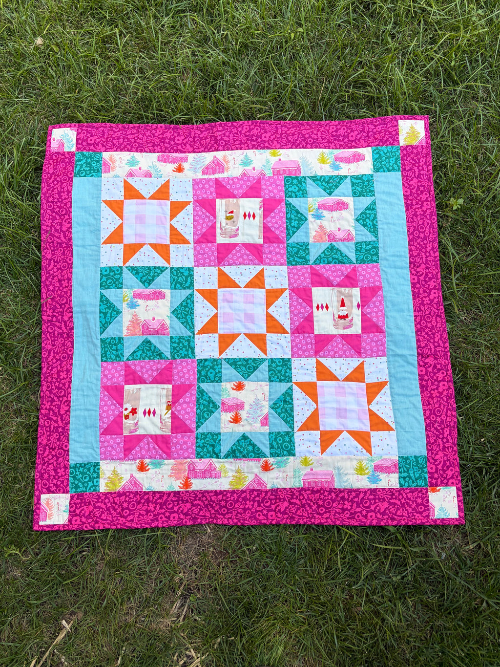 Colorful Baby Christmas Quilt