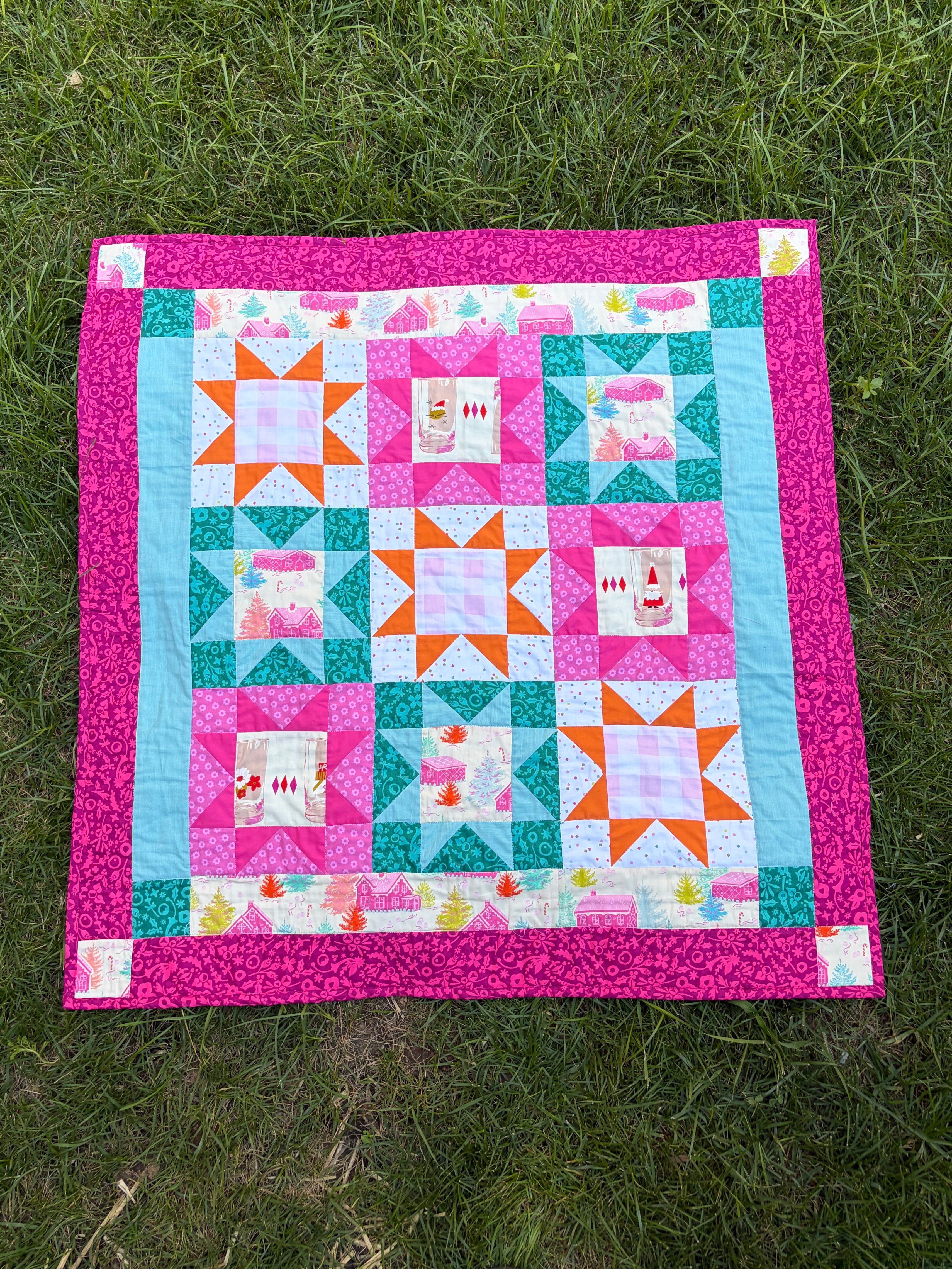 Colorful Baby Christmas Quilt