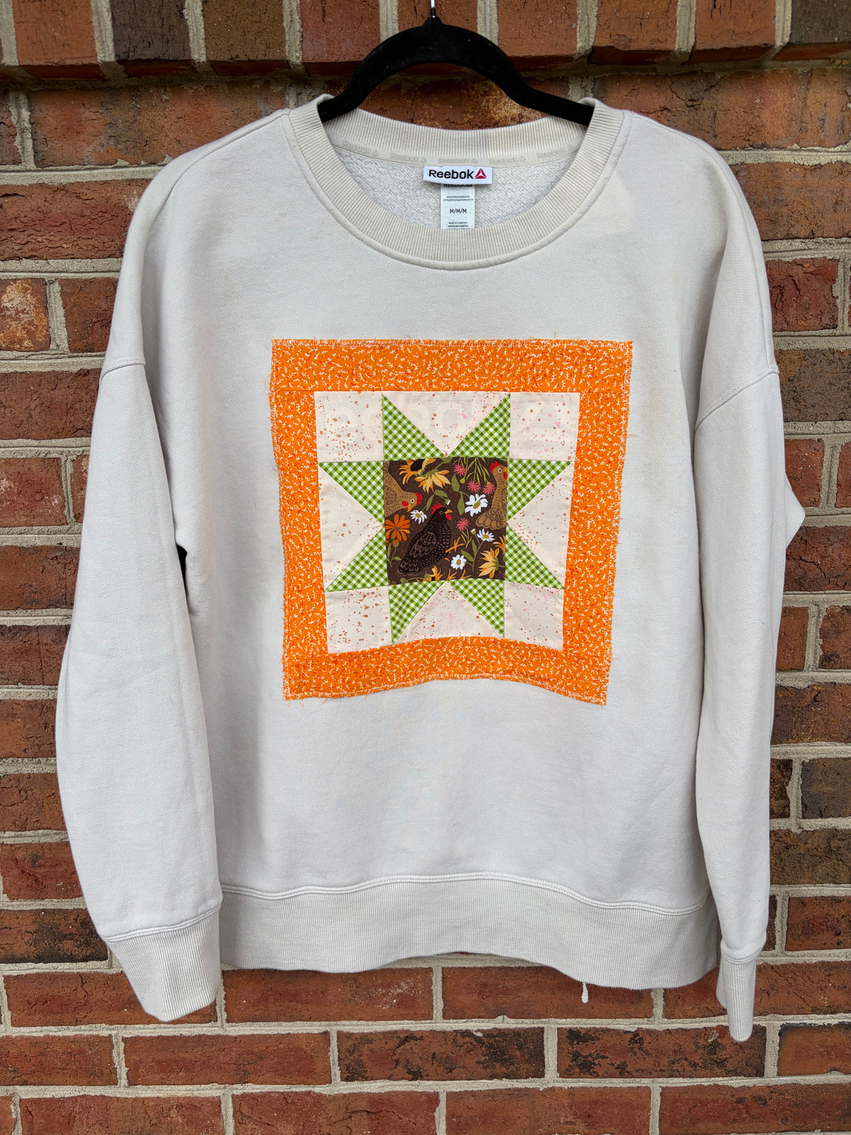 SALE Chicken Quilt Block Sweatshirt