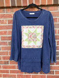 SALE Blue Floral Tunic