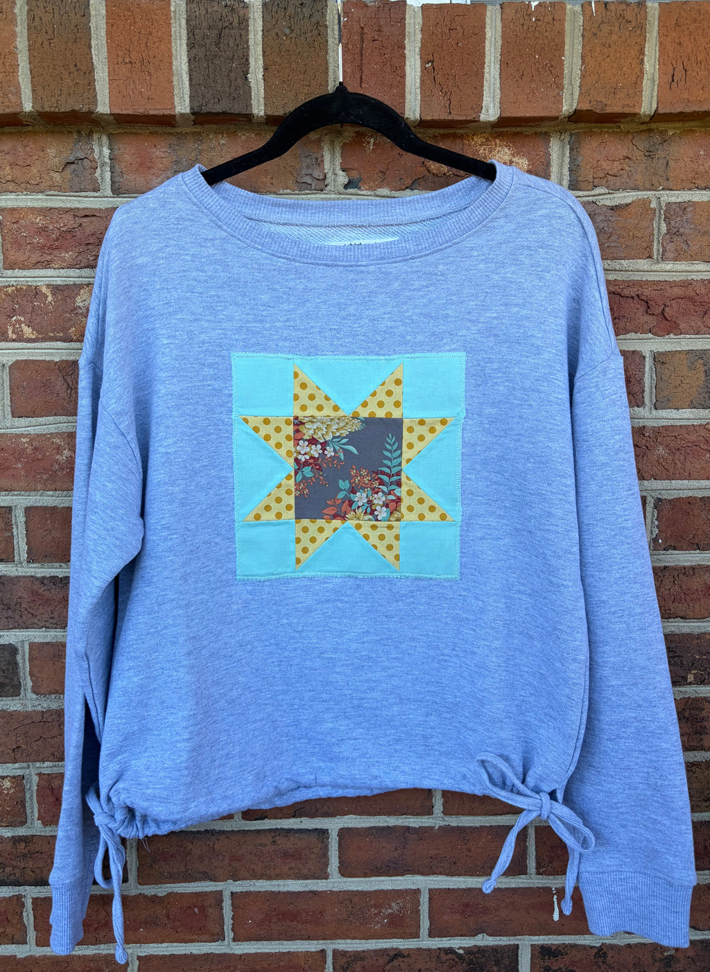 Small Golden Meadow Quilt Block Sweatshirt
