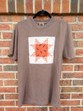Spooky Quilt Block Brown T Shirt