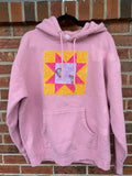 Gone Fishin' Pink Quilt Block Hoodie