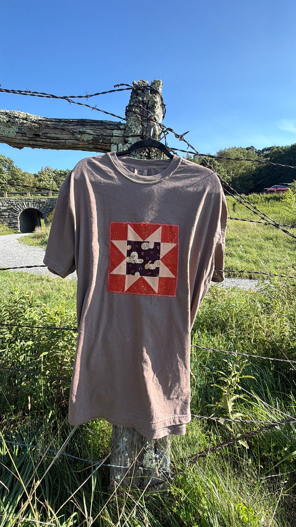 Quilty Pumpkin Brown T-Shirt