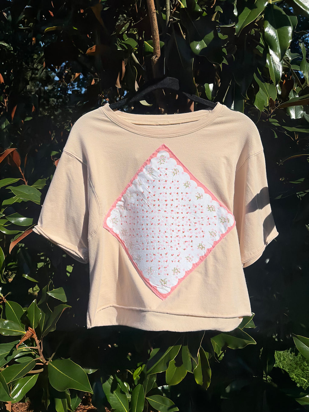 Vintage Hankie Upcycled Tee