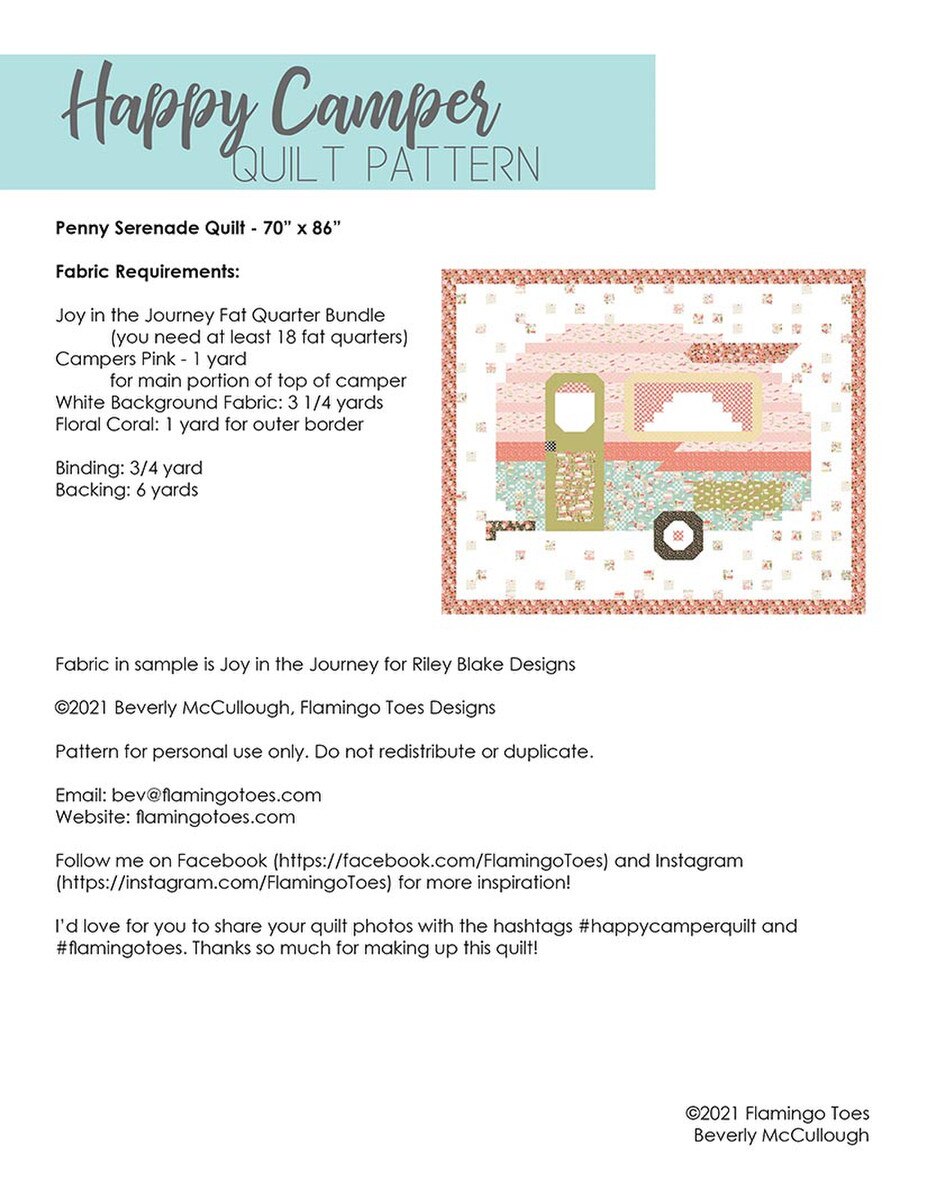 The Happy Camper Quilt by Beverly McCullough