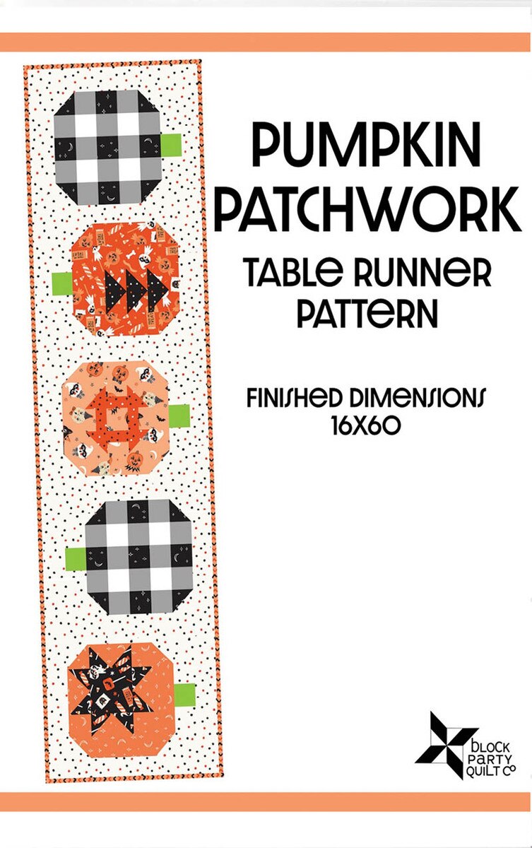Block Party Quilt Co Pumpkin Patchwork Table Runner Pattern