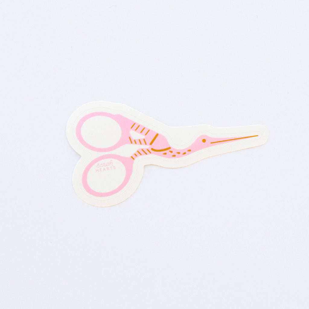 Stork Scissors Sticker