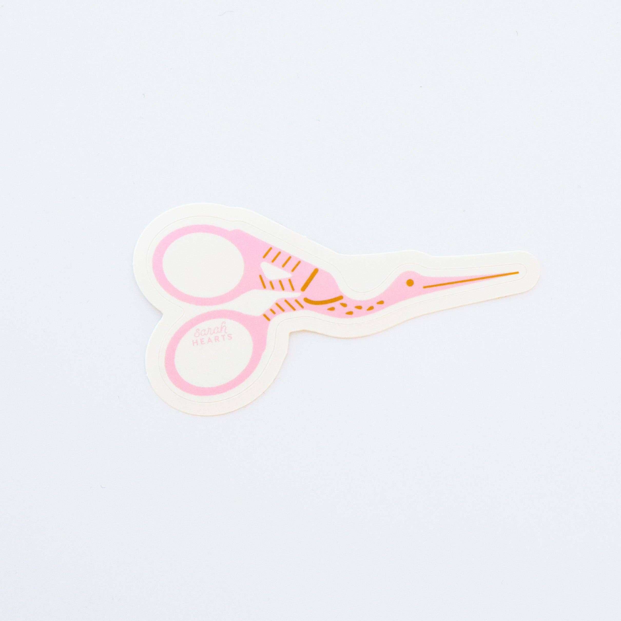 Stork Scissors Sticker