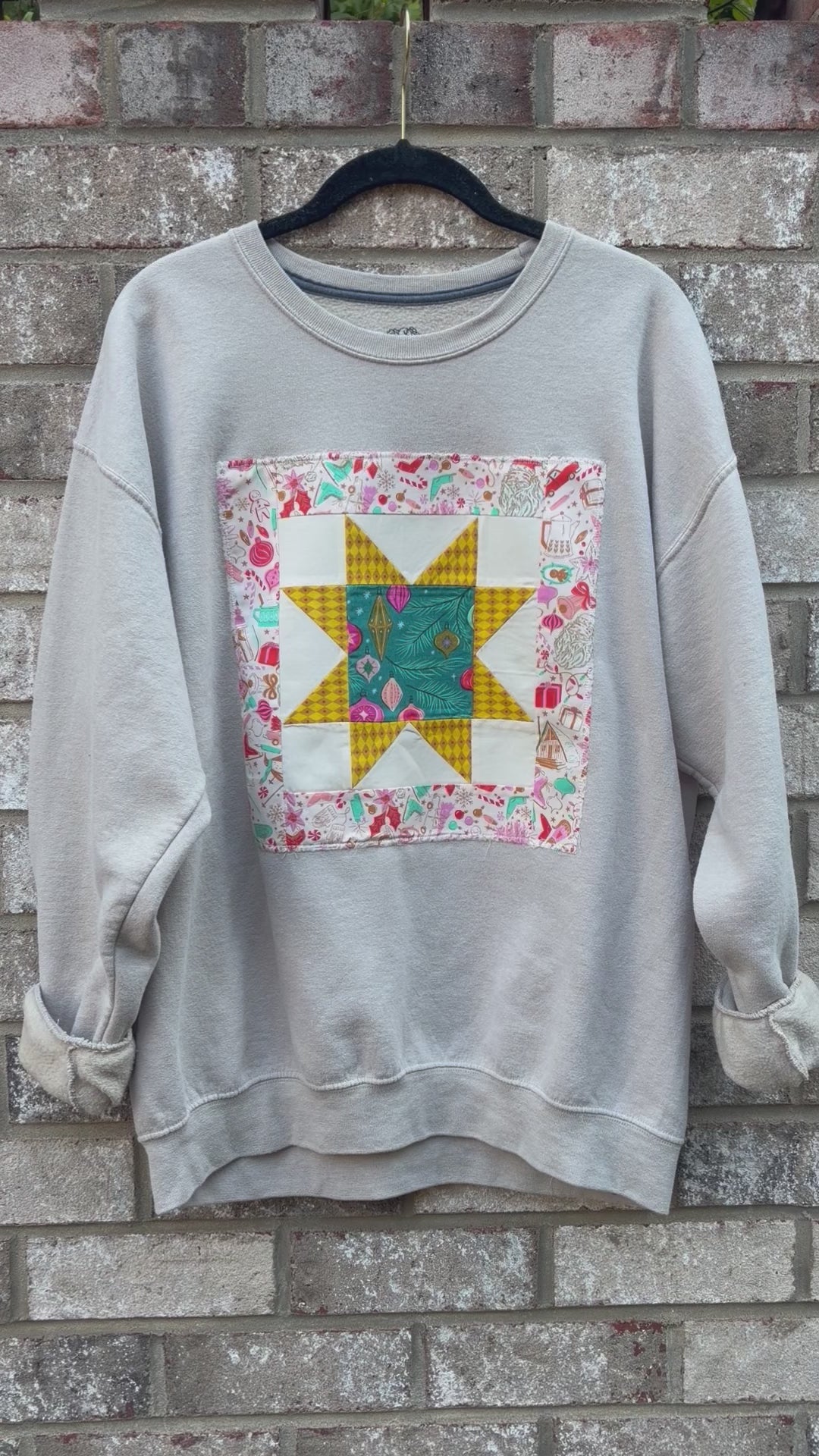 Tan Christmas Star Sweatshirt