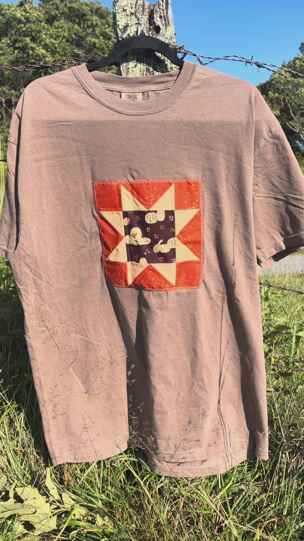 Quilty Pumpkin Brown T-Shirt