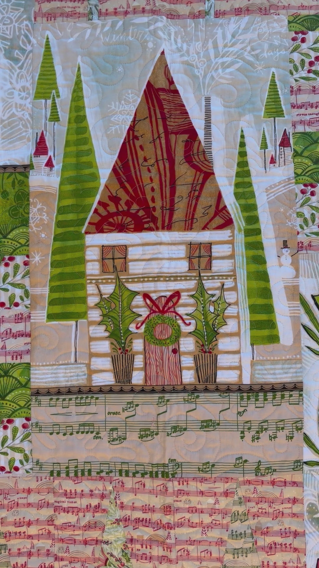 Vintage Style Lap Christmas Quilt